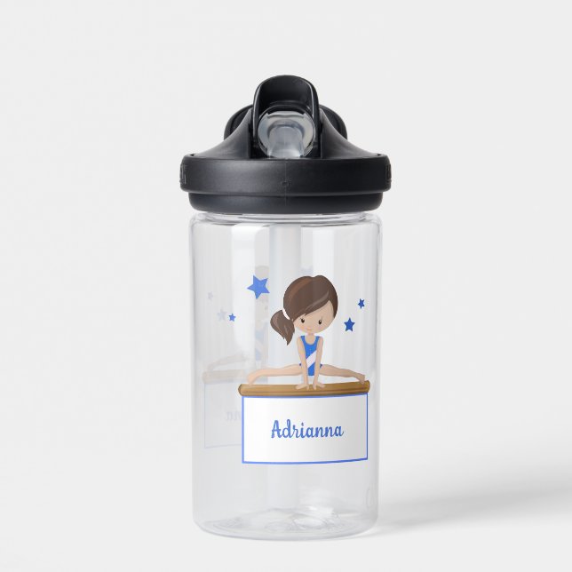 Junge weibliche Gymnastin Personalisiert Trinkflasche (Vorne)