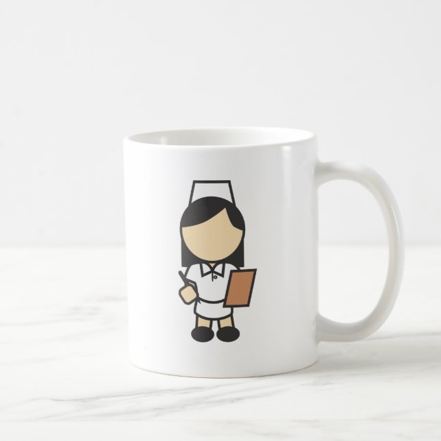 Junge weibliche Krankenschwester-Ikone Kaffeetasse (Rechts)