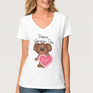 Junge Welpe Hund Happy Valentine's Day T - Shirt 2
