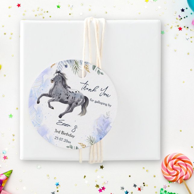Junge wild und frei galoppierend Appaloosa Geburts Geschenkanhänger (Von Creator hochgeladen)