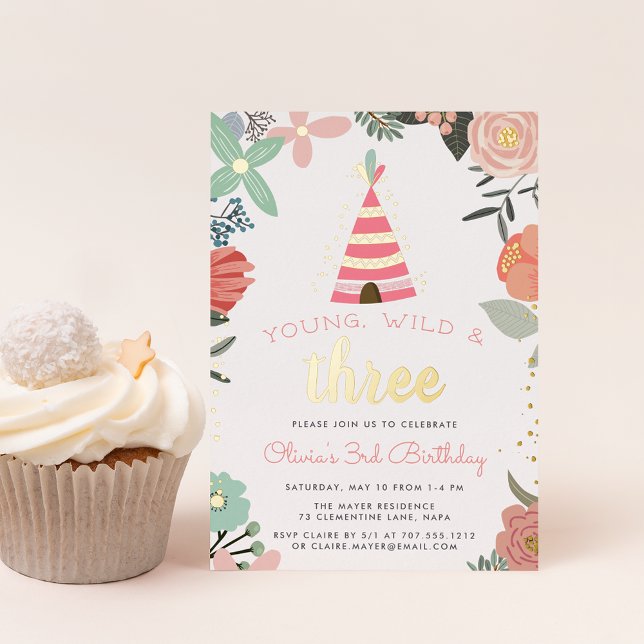 Junge, wilde & dreitägige Geburtstagsparty Folieneinladung (Von Creator hochgeladen)