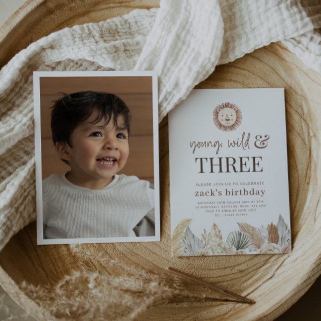 Junge, wilde und drei neutrale Blätter Foto laden  Einladung (Von Creator hochgeladen)