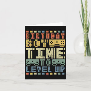 Junge Zeit, um Teeny Boys Video Gamer Birthda zu e Karte