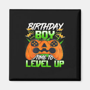Junge Zeit zum Levelaufstieg Videospiel Geburtstag Magnet