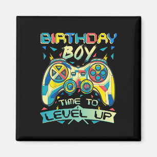Junge Zeit zum Levelaufstieg Videospiel Geburtstag Magnet
