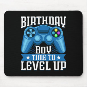 Junge Zeit zum Levelaufstieg Videospiel Geburtstag Mousepad