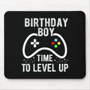 Junge Zeit zum Levelaufstieg Videospiel Geburtstag Mousepad
