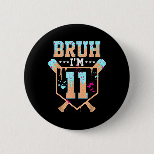 Junge zum Geburtstag Baseball Eiscreme-Tropf Bruh Button