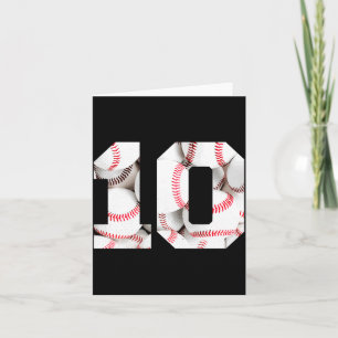 Jungen 10. Geburtstag Baseball Baseballspieler Karte