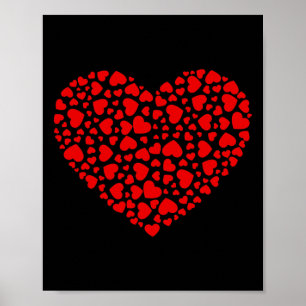 Jungen am Valentinstag mit viel Herz Mädchen Kinde Poster