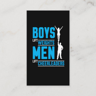 Jungen-Aufzug-Gewichts-Mann-Aufzug-Cheerleader Visitenkarte