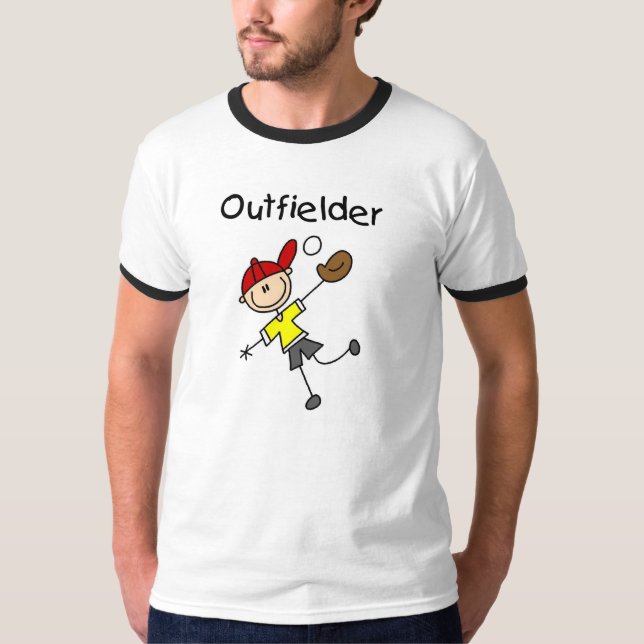 Jungen-Außenfeldspieler-T-Shirts und Geschenke T-Shirt (Vorderseite)