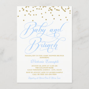 Jungen-Baby-Brunch-Babyparty-Einladungen Einladung
