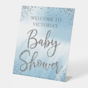 Jungen-Baby-Party-Empfangstisch-Schild Sockelschild