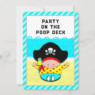 Jungen-Baby-Party Pirat Einladung