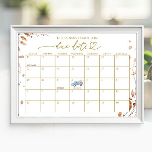 Jungen-Baby-Party Termin-Kalender Poster