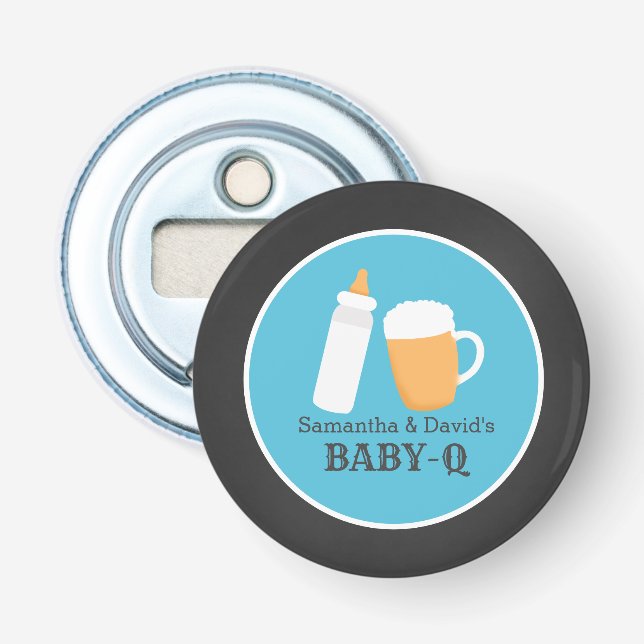 Jungen-Baby Q verbindet Bier-Babyparty Flaschenöffner (Vorderseite)