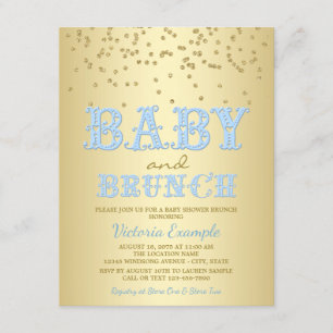 Jungen-Babyparty-Brunch-Babyparty-Einladungen Einladung