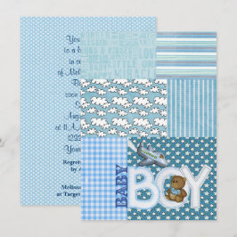 Jungen Babyparty Einladung