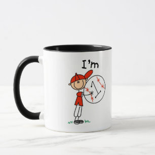 Jungen Baseball Ich bin 1 T-Shirts und Geschenke Tasse