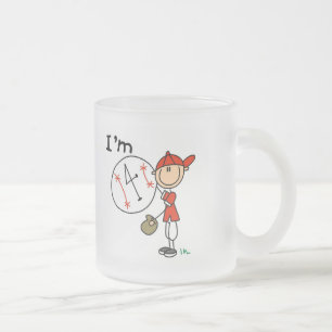 Jungen Baseball Ich bin 4 T-Shirts und Geschenke Mattglastasse