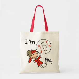 Jungen Baseball Ich bin 5 T-Shirts und Geschenke Tragetasche