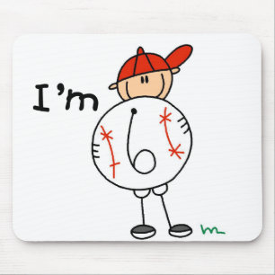 Jungen Baseball Ich bin 6 T-Shirts und Geschenke Mousepad