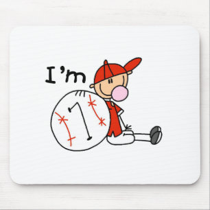 Jungen-Baseball Ich bin 7 Mousepad