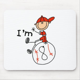 Jungen Baseball Ich bin 8 Mousepad