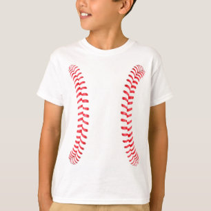 Jungen Baseballspieler Vertikale Nähte T-Shirt