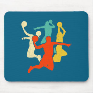 Jungen Basketball Retro Vintage Mousepad