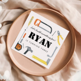 Jungen Baubaumeister verfügbar Serviette