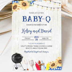 Jungen BBQ Baby Shower Einladung