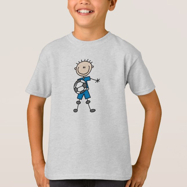 Jungen-blaue einheitliche T-Shirt (Vorderseite)