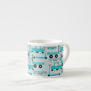 Jungen Blaue Räder Retro Roller Autos Wagen Lastwa Espressotasse