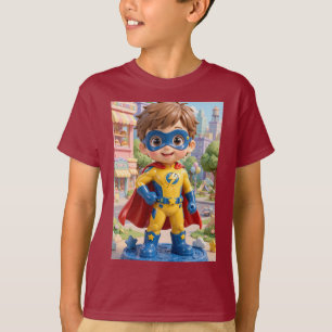 Jungen-Blitz-Superheld Original-Charakter 3D T-Shirt