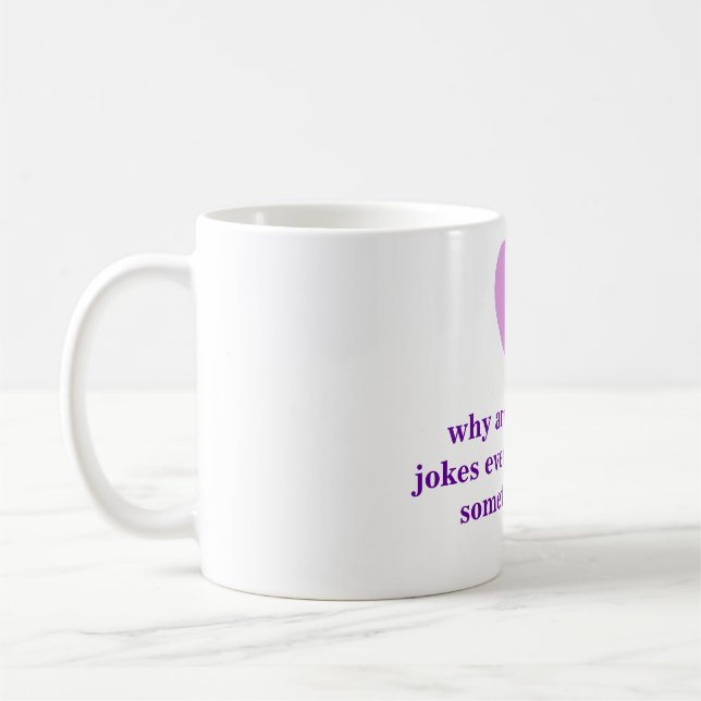 Jungen-blonde Witz-Mangel-Tasse Kaffeetasse (Links)