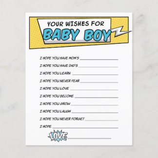 Jungen Comic-Book-Superheld Duschwünsche für Baby