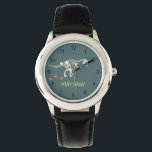 Jungen Cool T-Rex Dinosaur Dig Kinder Armbanduhr<br><div class="desc">Diese coole und moderne Jungenuhr verfügt über ein T-Rex-Dinosaurier-Skelett. Die Uhr kann mit dem Namen Ihres Kindes personalisiert werden und verfügt über eindeutige lesbare Nummern. Die perfekte prähistorische Dinosaurier graben thematisches Geschenk für jeden Dino-Enthusiasten.</div>