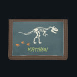 Jungen Cool T-Rex Dinosaur Dig Kinder Trifold Geldbörse<br><div class="desc">Dieses coole und moderne Brieftücher mit einem T-Rex Dinosaurier Skelett. Die Brieftasche kann mit dem Namen Ihres Kindes personalisiert werden und ist somit das perfekte personalisierte Geschenk.</div>