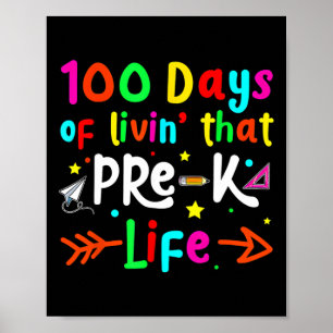 Jungen, die 100 Tage in der Schule vorleben Poster