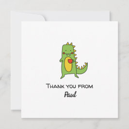 Jungen Dinosaurier danke Ihnen Aufkleber Gastgesch Einladung