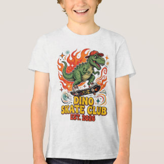 Jungen Dinosaurier T-Shirt - Dino Skate Club Lusti Tri-Blend Shirt