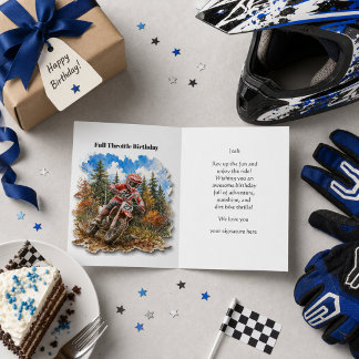 Jungen Dirt Bike Motocross-Rennsport Alles Gute zu Karte