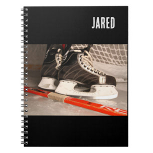 Jungen Eishockey Thema Rückkehr zur Schule Notizbu Notizblock