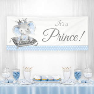 Jungen-Elefanten-Prinz-Baby-Shower-Transparente Banner