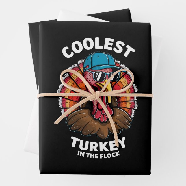 Jungen Erntedank Kinder die Coolste Türkei in der  Geschenkpapier Set (Beispiel)