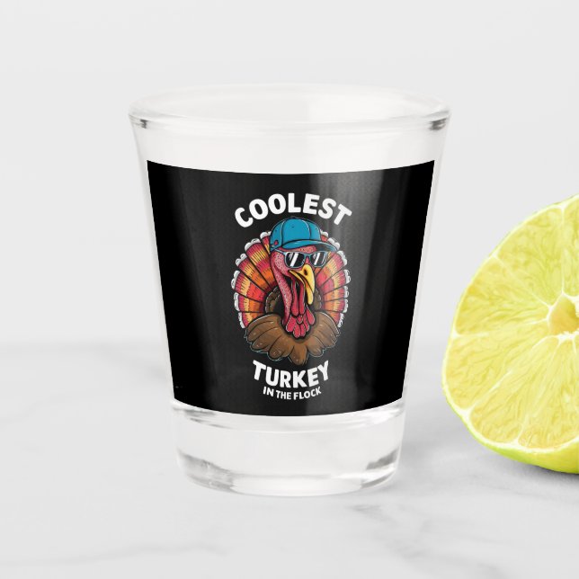 Jungen Erntedank Kinder die Coolste Türkei in der  Schnapsglas (Vorderseite)