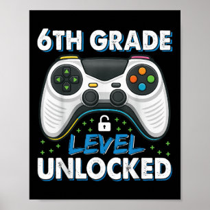 Jungen Erstes Jahr 6. Klasse Shirt Kinder Gaming R Poster