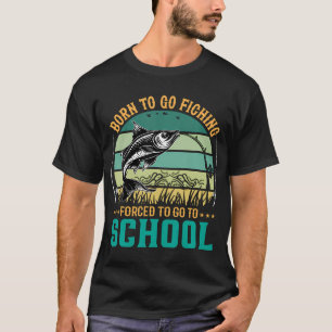 Jungen fischen Amerikanische Flagge, 4. Juli, 4. J T-Shirt